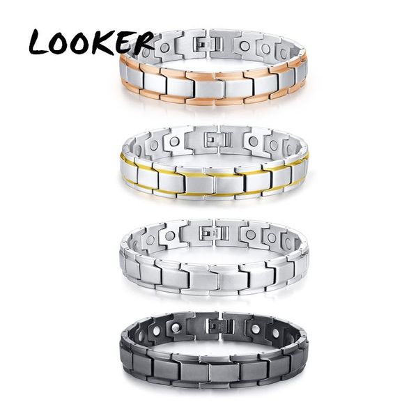 link, chain looker men's magnetic therapy bracelets pain relief for arthritis and carpal tunnel stainless steel bracelet, Black
link, chain looker men's magnetic therapy bracelets pain relief for arthritis and carpal tunnel stainless steel bracelet, Black