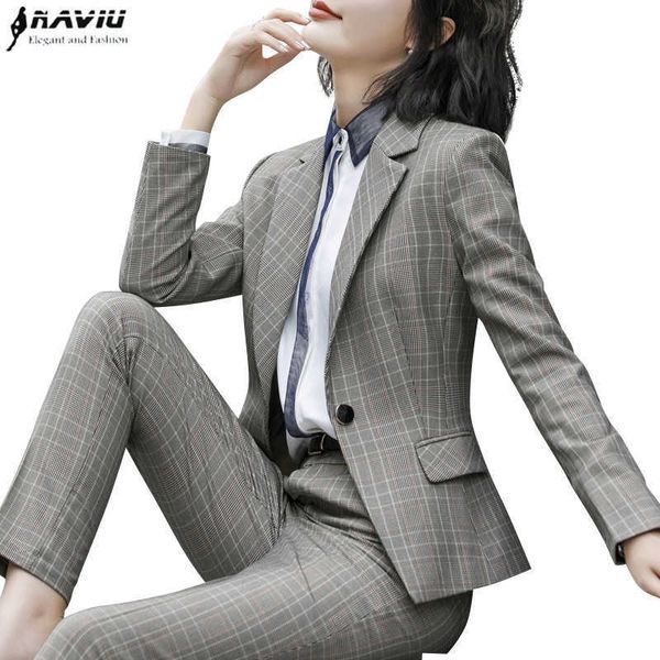 fashion plaid suit business long sleeve blazer and trousers office ladies plus size work wear 210604, White;black
fashion plaid suit business long sleeve blazer and trousers office ladies plus size work wear 210604, White;black