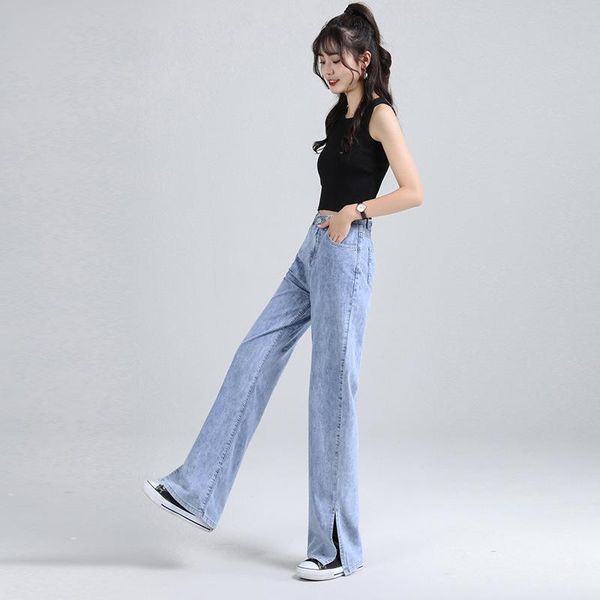 women's pants thin jeans fashion trends casual elegant solid high waist loose slim denim full for girl, Blue
women's pants thin jeans fashion trends casual elegant solid high waist loose slim denim full for girl, Blue