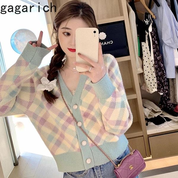 women's knits & tees gagarich woman cardigan 2021 spring autumn ins fashion v-neck single breast color contrast plaid versatile female, White
women's knits & tees gagarich woman cardigan 2021 spring autumn ins fashion v-neck single breast color contrast plaid versatile female, White