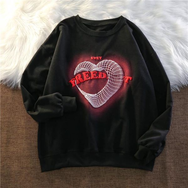 women's hoodies & sweatshirts hip hop knitted jumper sweaters heart letter graphic print streetwear 2021 harajuku autumn oversize casua, Black
women's hoodies & sweatshirts hip hop knitted jumper sweaters heart letter graphic print streetwear 2021 harajuku autumn oversize casua, Black