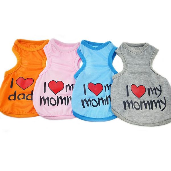 dog apparel pet clothes for small dogs lovely summer clothing soft coat love dad mom cotton vest classic style
dog apparel pet clothes for small dogs lovely summer clothing soft coat love dad mom cotton vest classic style