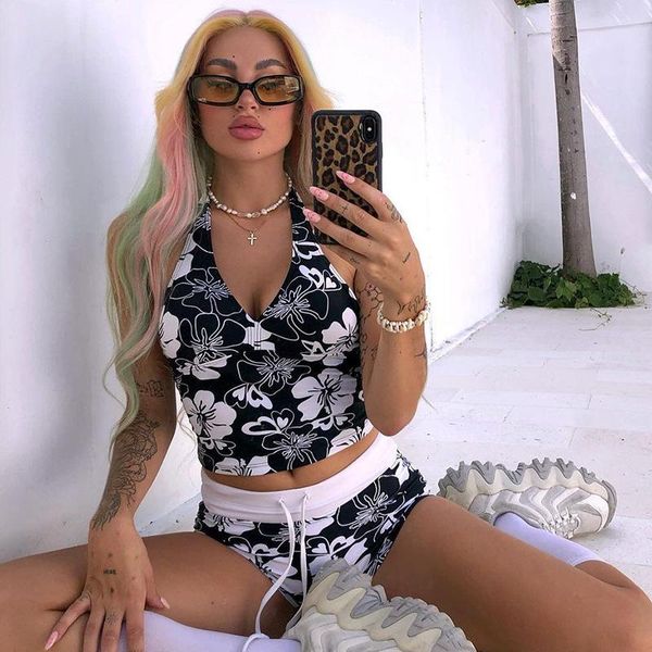 women's tanks & camis women halter crop sleeveless v neck floral heart print camisole tank vest casual clothes summer female, White
women's tanks & camis women halter crop sleeveless v neck floral heart print camisole tank vest casual clothes summer female, White