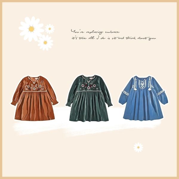 2021 aisri autumn winter ins new baby girl's national style embroidery jacquard long sleeve dress princess skirt, Red;yellow
2021 aisri autumn winter ins new baby girl's national style embroidery jacquard long sleeve dress princess skirt, Red;yellow