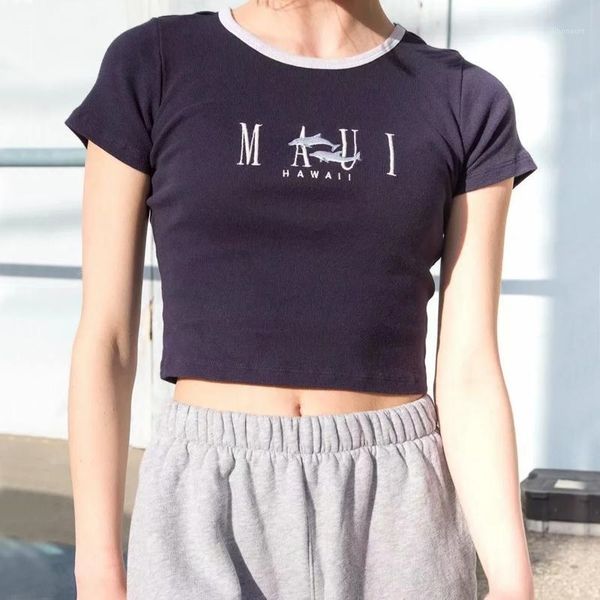 women's t-shirt women embroidery front distressed short sleeve fit washed tee cotrast neck cotton crop n4qi, White
women's t-shirt women embroidery front distressed short sleeve fit washed tee cotrast neck cotton crop n4qi, White