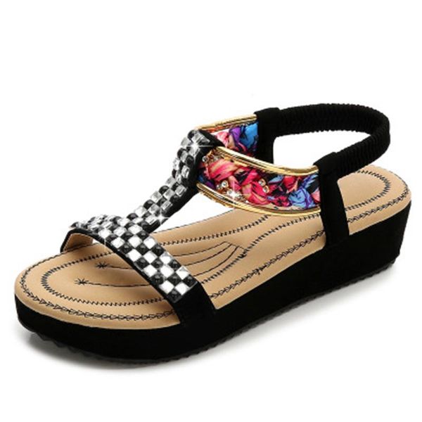 women sandals flat rhinestone female elastic band big size woman comfortable shoes women's flower ladies casual footwear, Black
women sandals flat rhinestone female elastic band big size woman comfortable shoes women's flower ladies casual footwear, Black