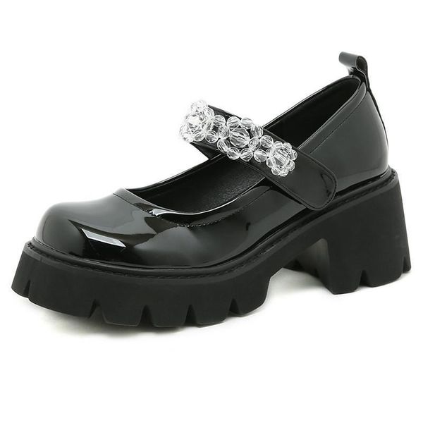 dress shoes mary jane women platform 2021 autumn crystal high heels patent leather british style lolita for girls, Black
dress shoes mary jane women platform 2021 autumn crystal high heels patent leather british style lolita for girls, Black