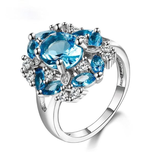 cluster rings brand kyanite fashion jewelry women's 925 sterling silver cubic zircon ring wedding party gift size 6-10, Golden;silver
cluster rings brand kyanite fashion jewelry women's 925 sterling silver cubic zircon ring wedding party gift size 6-10, Golden;silver