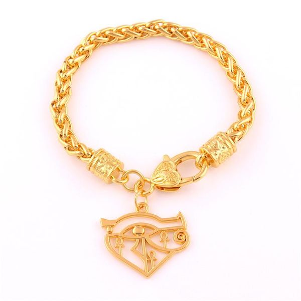 charm bracelets women men braclet eye of horus pendant egyptian design and cross pattern wheat link chain zinc alloy provide drop, Golden;silver
charm bracelets women men braclet eye of horus pendant egyptian design and cross pattern wheat link chain zinc alloy provide drop, Golden;silver