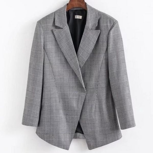 plaid formal suits for women fashion est designer blazer long sleeve small suit women's & blazers, White;black
plaid formal suits for women fashion est designer blazer long sleeve small suit women's & blazers, White;black