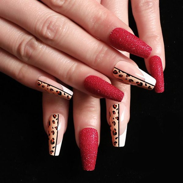 nail art stick on nails with design red leopard print ballet fake finished patch wearing ty false, Red;gold
nail art stick on nails with design red leopard print ballet fake finished patch wearing ty false, Red;gold