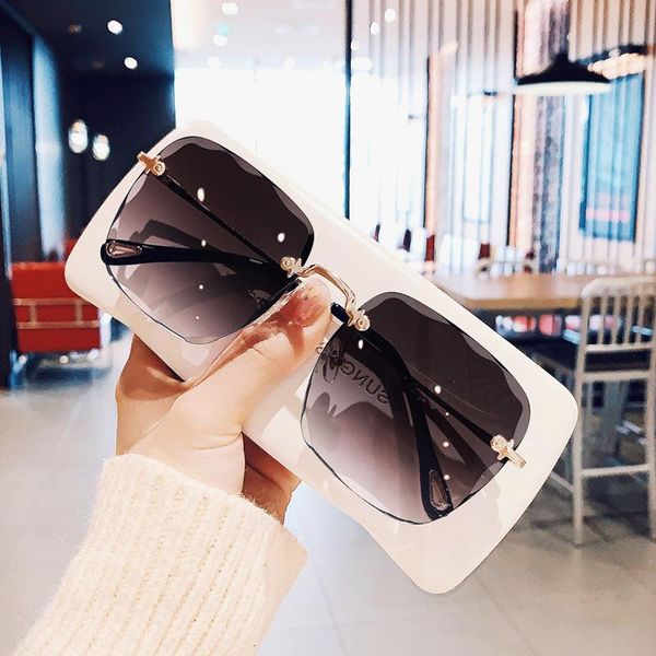 sunglasses fashion rimless women vintage oversize square sun glasses men sunshades lunettes de soleil femme oculos eyewear gafas, White;black
sunglasses fashion rimless women vintage oversize square sun glasses men sunshades lunettes de soleil femme oculos eyewear gafas, White;black