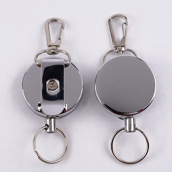 keychains anti-loss yo-yo ski pass id card elastic wire rope key ring recoil movement alarm, Silver
keychains anti-loss yo-yo ski pass id card elastic wire rope key ring recoil movement alarm, Silver
