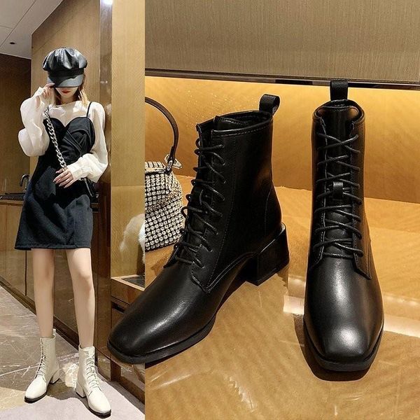boots retro cross tied roung toe women's genuine leather side zipper thick heels pumps basic comfortable shoes woman, Black
boots retro cross tied roung toe women's genuine leather side zipper thick heels pumps basic comfortable shoes woman, Black