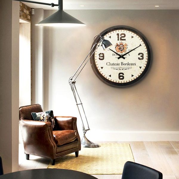 european and american wrought iron wall clock modern living room atmosphere home clocks
european and american wrought iron wall clock modern living room atmosphere home clocks