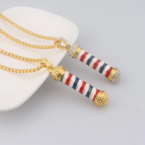 pendant necklaces gothic trendy necklace multicolor link chain hip hop style hairdresser jewelry barber pole, Silver
pendant necklaces gothic trendy necklace multicolor link chain hip hop style hairdresser jewelry barber pole, Silver