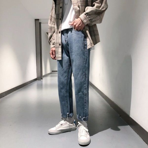 Korean Straight Jeans Slim Mens Fashion Retro Casual Jeans Men Trousers Streetwear Wild Hip Hop Denim Pants Men -2XL, Blue
Korean Straight Jeans Slim Mens Fashion Retro Casual Jeans Men Trousers Streetwear Wild Hip Hop Denim Pants Men -2XL, Blue