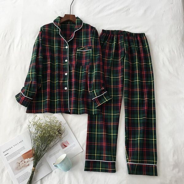 2 womens sleepwears pieces pajamas set cotton plaid women leisure printing soft long sleeve trousers spring autumn sleepwear homewear, Black;red
2 womens sleepwears pieces pajamas set cotton plaid women leisure printing soft long sleeve trousers spring autumn sleepwear homewear, Black;red