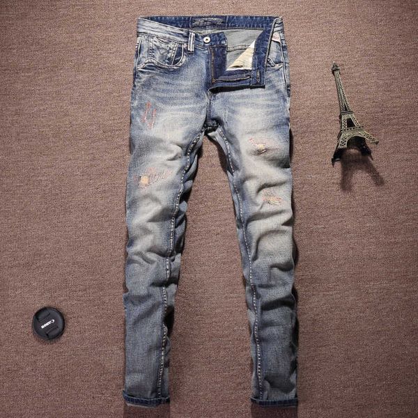 men's jeans italian style fashion retro blue destroyed ripped men denim pants streetwear hip hop homme 8p2a h6j6
men's jeans italian style fashion retro blue destroyed ripped men denim pants streetwear hip hop homme 8p2a h6j6