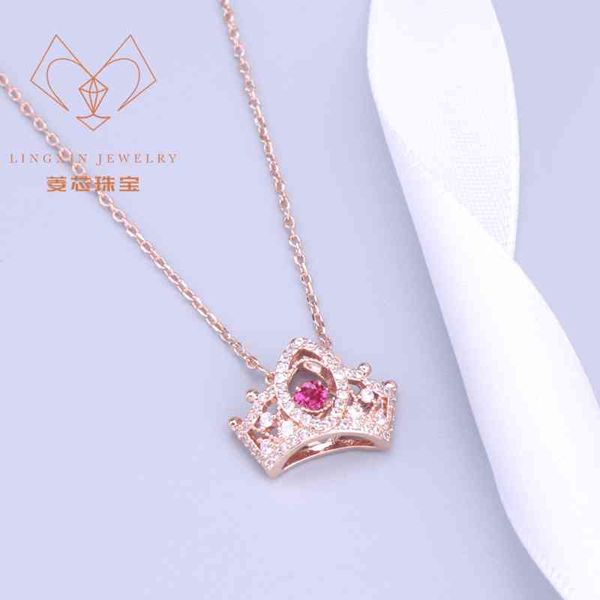 the new shi jia's beating heart necklace female swarovski element crystal crown pendant clavicle chain merchant, Silver
the new shi jia's beating heart necklace female swarovski element crystal crown pendant clavicle chain merchant, Silver