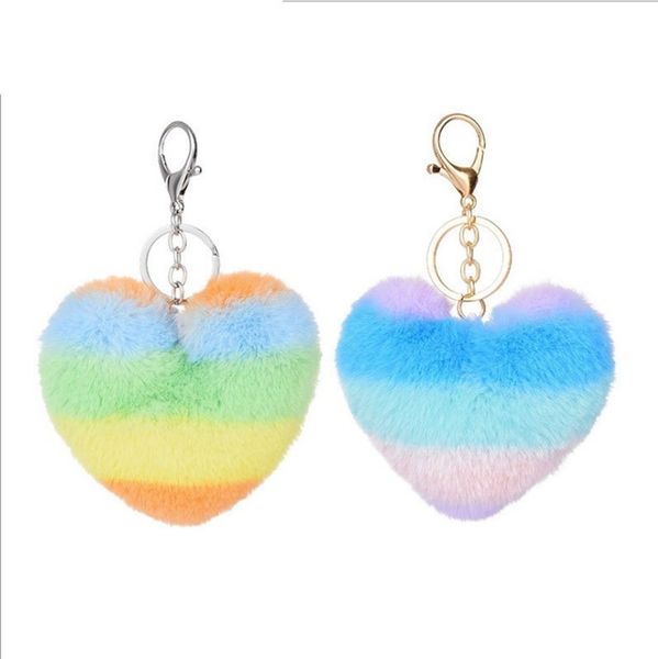 cute heart pompoms keychain rainbow plush balls key chains for women bag accessories keychains car fashion keyring, Silver
cute heart pompoms keychain rainbow plush balls key chains for women bag accessories keychains car fashion keyring, Silver