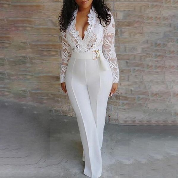 elegant lace rompers womens summer jumpsuit solid color ladies casual long trousers overalls white office lady women's jumpsuits &, Black;white
elegant lace rompers womens summer jumpsuit solid color ladies casual long trousers overalls white office lady women's jumpsuits &, Black;white