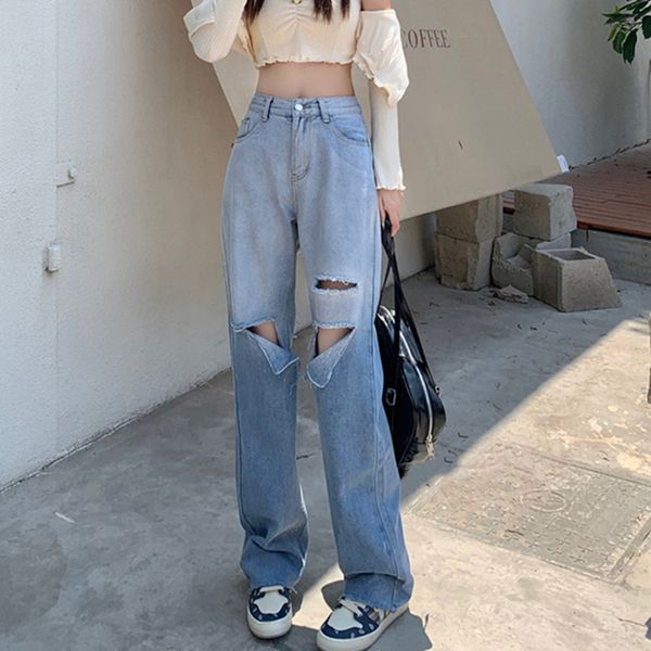 women's jeans feminino rasgado, roupa de cintura alta, perna larga, urbana, vintage, calça harajuku reta, moda 7t5b, Blue
women's jeans feminino rasgado, roupa de cintura alta, perna larga, urbana, vintage, calça harajuku reta, moda 7t5b, Blue