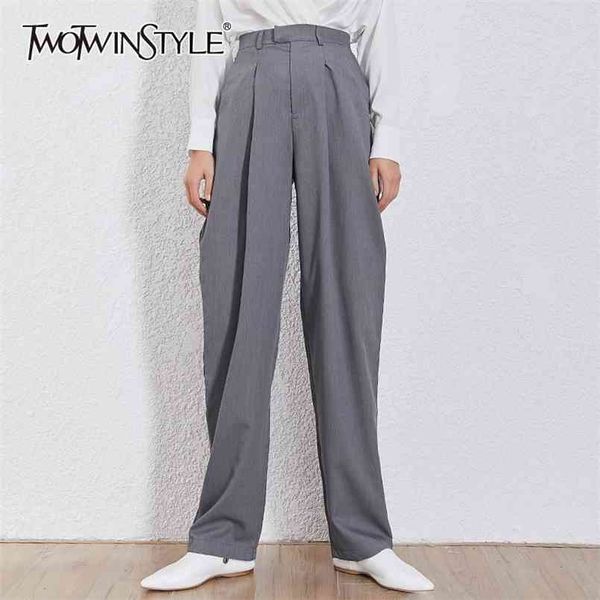 korean solid women trousers high waist zipper big size straight pants female fashion clothes summer 210521, Black;white
korean solid women trousers high waist zipper big size straight pants female fashion clothes summer 210521, Black;white