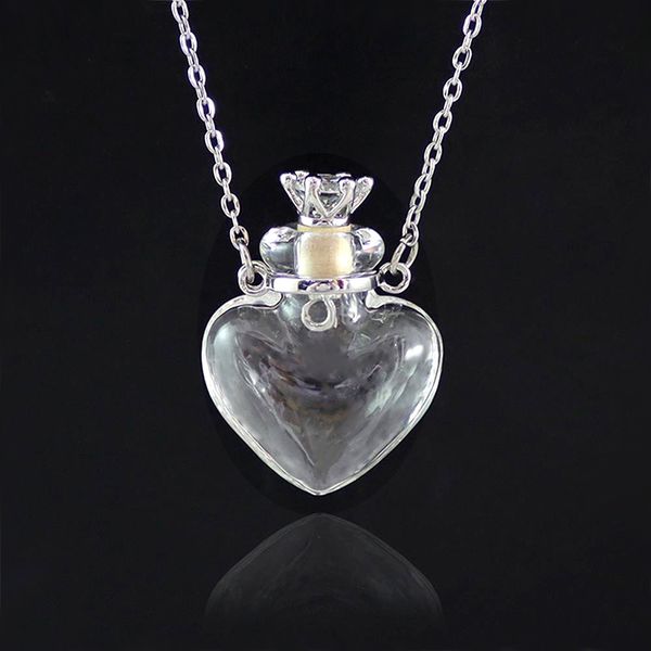 necklaces pendants 1pc clear heart bottle essential oil pendant murano glass perfume stainless steel chain perfumes for women, Silver
necklaces pendants 1pc clear heart bottle essential oil pendant murano glass perfume stainless steel chain perfumes for women, Silver