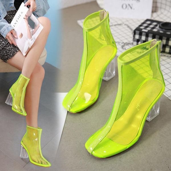 boots pvc transparent round toe shoes clear chunky heels women sandals zipper 2021 autumn, Black
boots pvc transparent round toe shoes clear chunky heels women sandals zipper 2021 autumn, Black