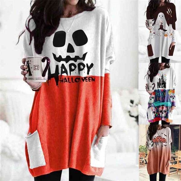 halloween style women casual loose mini dress pocket decor long sleeve umpkin candle skull print pullover short vestidos 210520, Black;gray
halloween style women casual loose mini dress pocket decor long sleeve umpkin candle skull print pullover short vestidos 210520, Black;gray