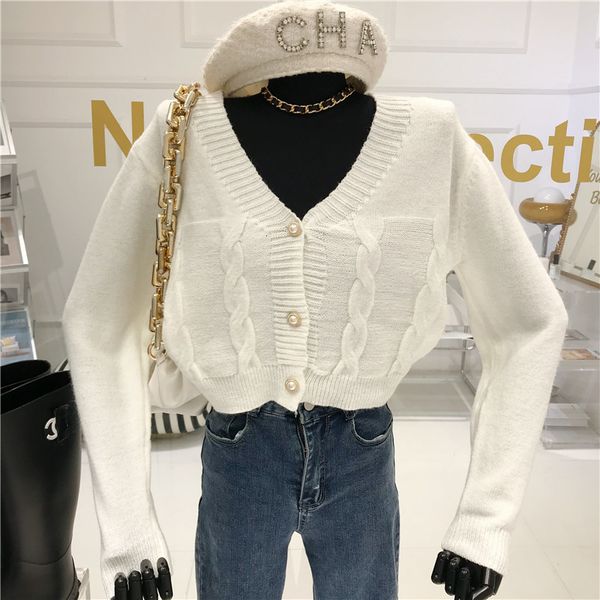 coat women's decoration female cardigan niche design autumn/winter fashion short-fried stress sweater, Tan;black
coat women's decoration female cardigan niche design autumn/winter fashion short-fried stress sweater, Tan;black