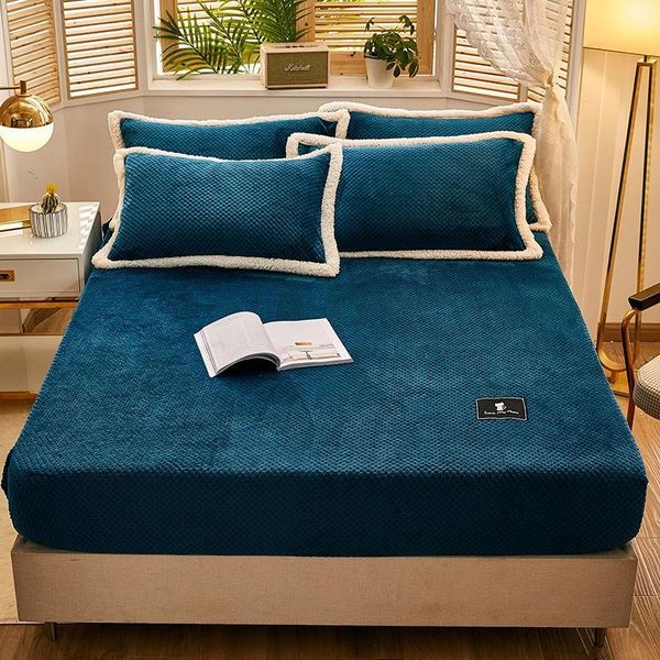 sheets & sets elastic fitted sheet snow fleece bed linen mattress cover solid color 1pc winter warm soft full double no case
sheets & sets elastic fitted sheet snow fleece bed linen mattress cover solid color 1pc winter warm soft full double no case