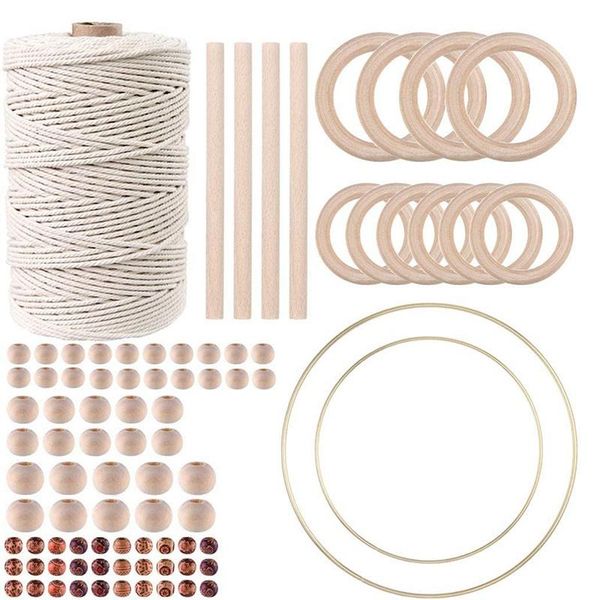 tapestries 87pcs macrame kits for beginners cotton cord wall hanging kit, plant hanger with wooden beads
tapestries 87pcs macrame kits for beginners cotton cord wall hanging kit, plant hanger with wooden beads
