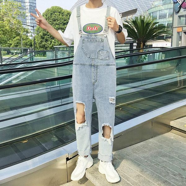 summer broken hole light blue bib jeans male trend wild denim overalls fashion casual mens jumpsuit men's
summer broken hole light blue bib jeans male trend wild denim overalls fashion casual mens jumpsuit men's