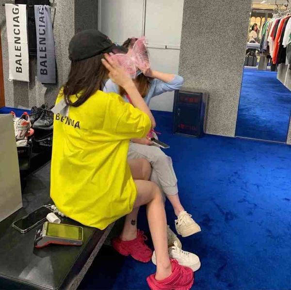 2022 factory wholesale new color ~ correct version 21ss classic small letter print short sleeve fluorescent yellow men's and women', White
2022 factory wholesale new color ~ correct version 21ss classic small letter print short sleeve fluorescent yellow men's and women', White