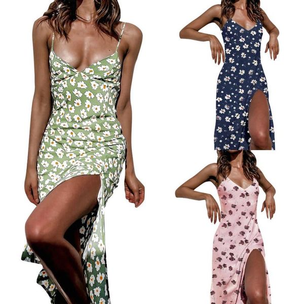 women slip dress, summer 2021 adults sleeveless backless floral print v-neck side slit one-piece club wear casual dresses, Black;gray
women slip dress, summer 2021 adults sleeveless backless floral print v-neck side slit one-piece club wear casual dresses, Black;gray