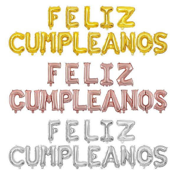 party decoration 1set spanish letters happy birthday foil balloons silver letter ballons supplies baby kids air globos
party decoration 1set spanish letters happy birthday foil balloons silver letter ballons supplies baby kids air globos