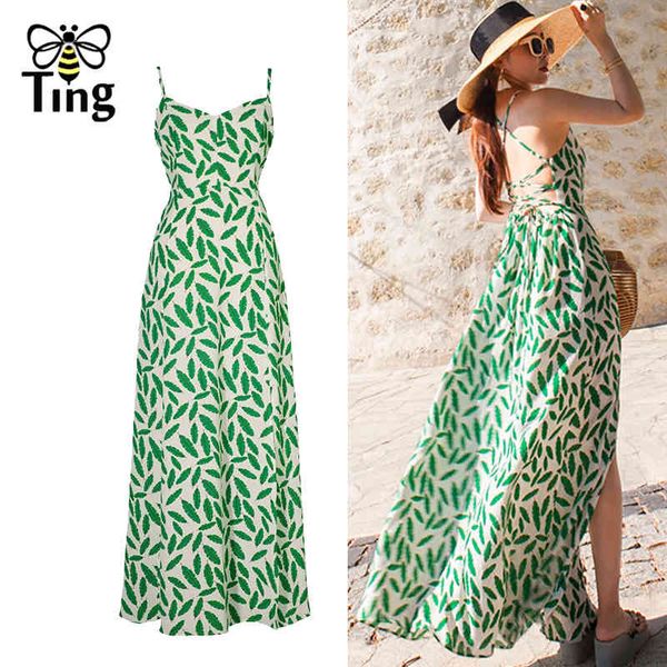 casual side split summer dress women backless lace up chic maxi long strap beach leaf print vestidos 210513, Black;gray
casual side split summer dress women backless lace up chic maxi long strap beach leaf print vestidos 210513, Black;gray