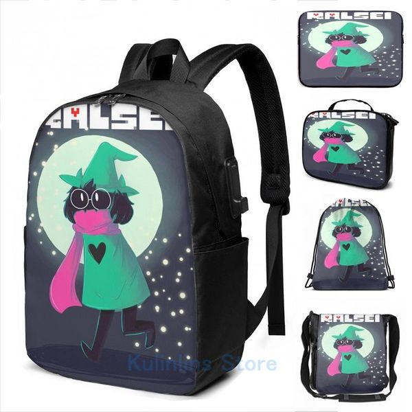 backpack funny graphic print ralsei deltarune usb charge men school bags women bag travel laptop
backpack funny graphic print ralsei deltarune usb charge men school bags women bag travel laptop