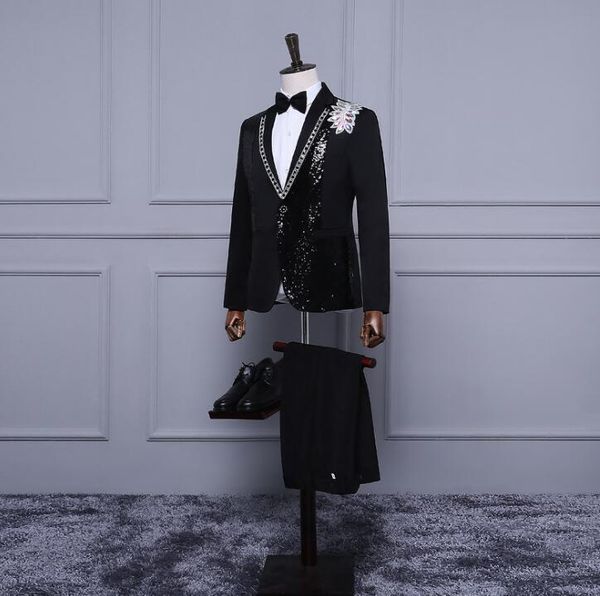 singer dance stage clothing for men diamond suit set with pants 2021 mens wedding suits costume groom formal dress tie black men's & bl, White;black
singer dance stage clothing for men diamond suit set with pants 2021 mens wedding suits costume groom formal dress tie black men's & bl, White;black