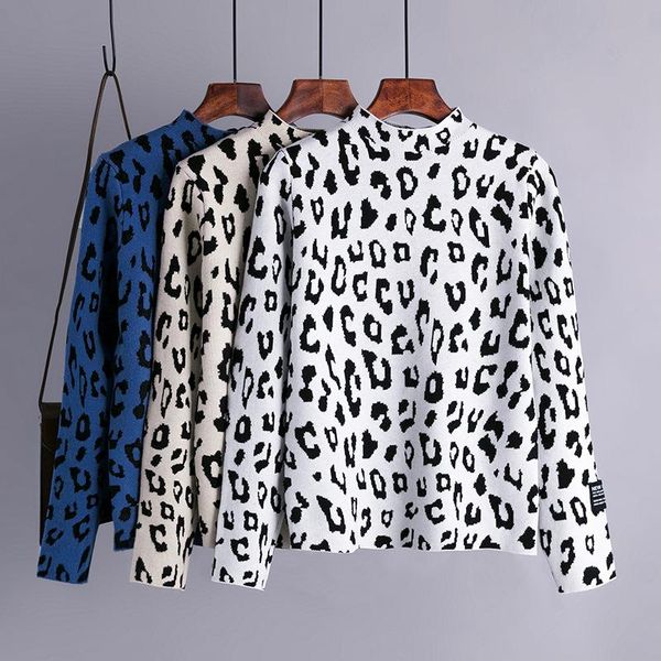 women's sweaters singrain turtleneck leopard sweater women korean casual loose long sleeve jumper autumn winter elastic warm knitting p, White;black
women's sweaters singrain turtleneck leopard sweater women korean casual loose long sleeve jumper autumn winter elastic warm knitting p, White;black