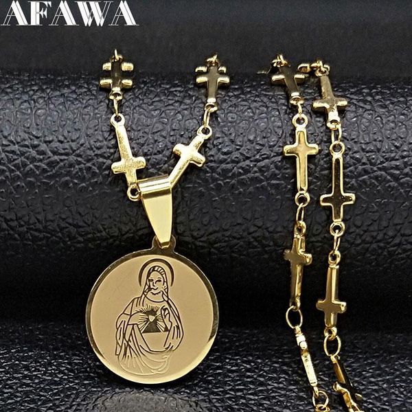 pendant necklaces cross jesus stainless steel chain necklace women gold color & pendants jewelry collar acero inoxidable mujer n19793, Silver
pendant necklaces cross jesus stainless steel chain necklace women gold color & pendants jewelry collar acero inoxidable mujer n19793, Silver