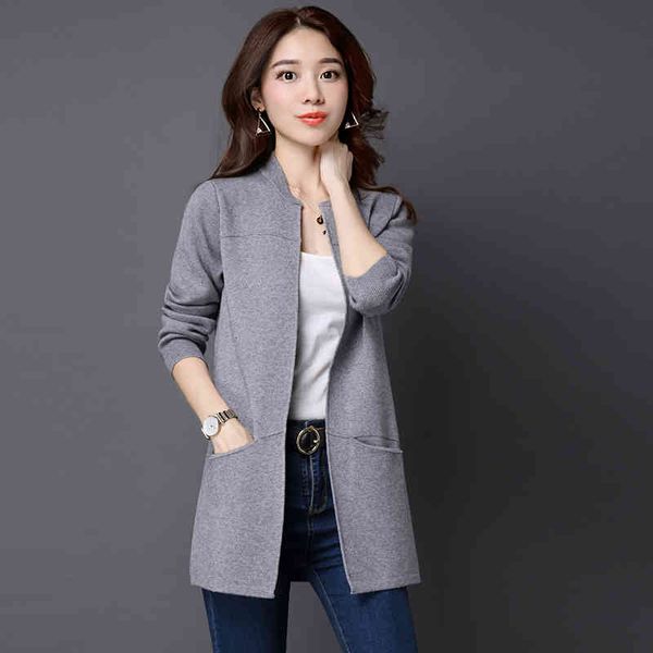 tees casual fine cardigan knitting 2021 solid female autumn fashion long neck sleeve sweater plus size, White
tees casual fine cardigan knitting 2021 solid female autumn fashion long neck sleeve sweater plus size, White