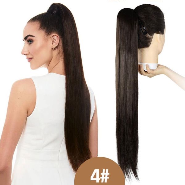 synthetic wigs long straight ponytail hair heat resistant drawstring ponytails super soft 30inch 140g clip in hairpiece, Black
synthetic wigs long straight ponytail hair heat resistant drawstring ponytails super soft 30inch 140g clip in hairpiece, Black