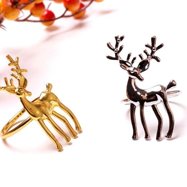 napkin rings 1pcs delicate classic christmas dining table elk die-casting polished buckle 
napkin rings 1pcs delicate classic christmas dining table elk die-casting polished buckle
