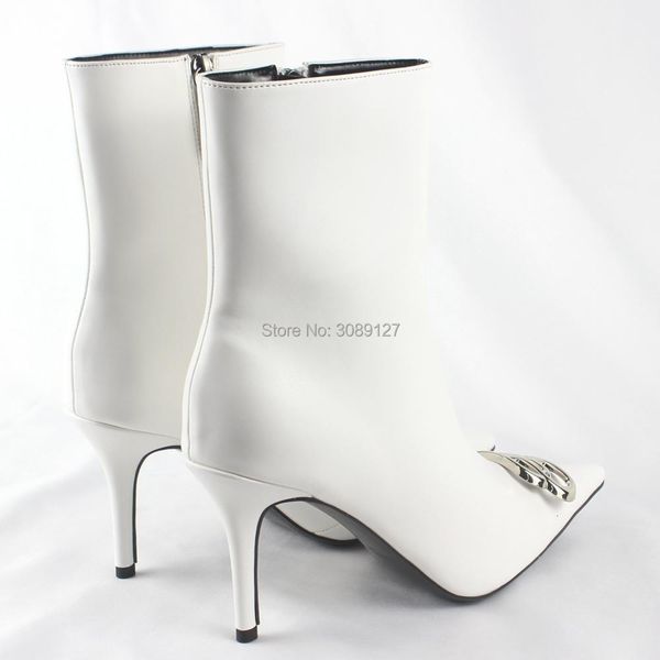 dress shoes autumn and winter classic zipper thin high heel women boots genuine leather pointed mental toe ankle bagq, Black
dress shoes autumn and winter classic zipper thin high heel women boots genuine leather pointed mental toe ankle bagq, Black