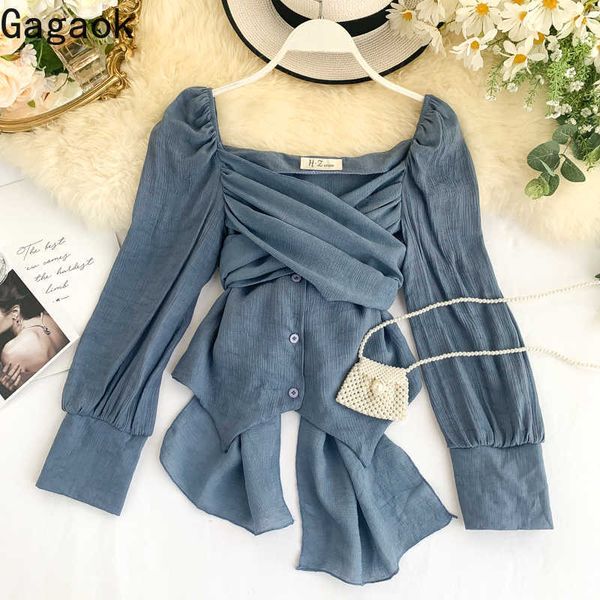 women sweet short blouse spring autumn solid v-neck puff sleeve bow slim wild chic female fashion korean shirts 210531, White
women sweet short blouse spring autumn solid v-neck puff sleeve bow slim wild chic female fashion korean shirts 210531, White