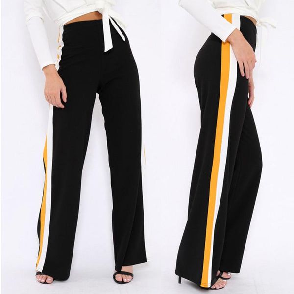 women's pants & capris striped wide leg pant for women chiffon elastic high waist large size long trouser spring female fashion ol clot, Black;white
women's pants & capris striped wide leg pant for women chiffon elastic high waist large size long trouser spring female fashion ol clot, Black;white
