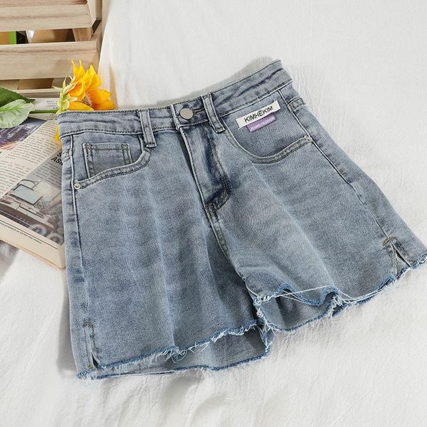 women's shorts deat 2021 spring summer fashion casual high waisted thin and loose wide leg a-line super denim women sk168, White;black
women's shorts deat 2021 spring summer fashion casual high waisted thin and loose wide leg a-line super denim women sk168, White;black